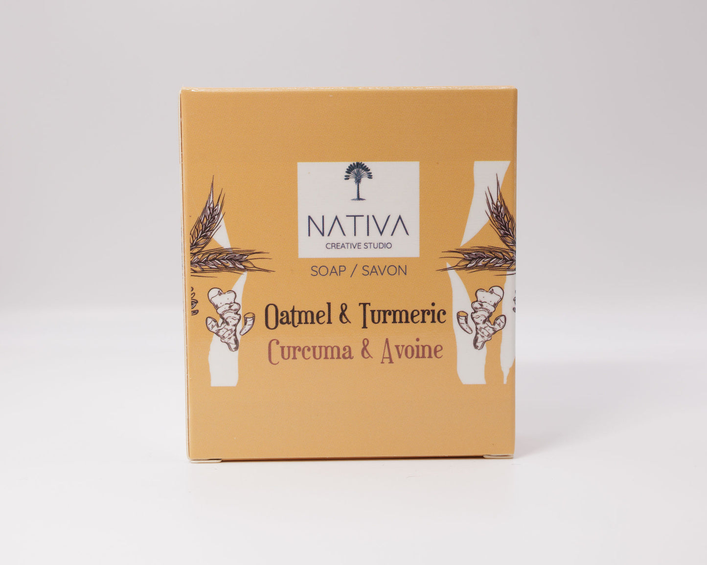 Barre de savon au curcuma et à l'avoine