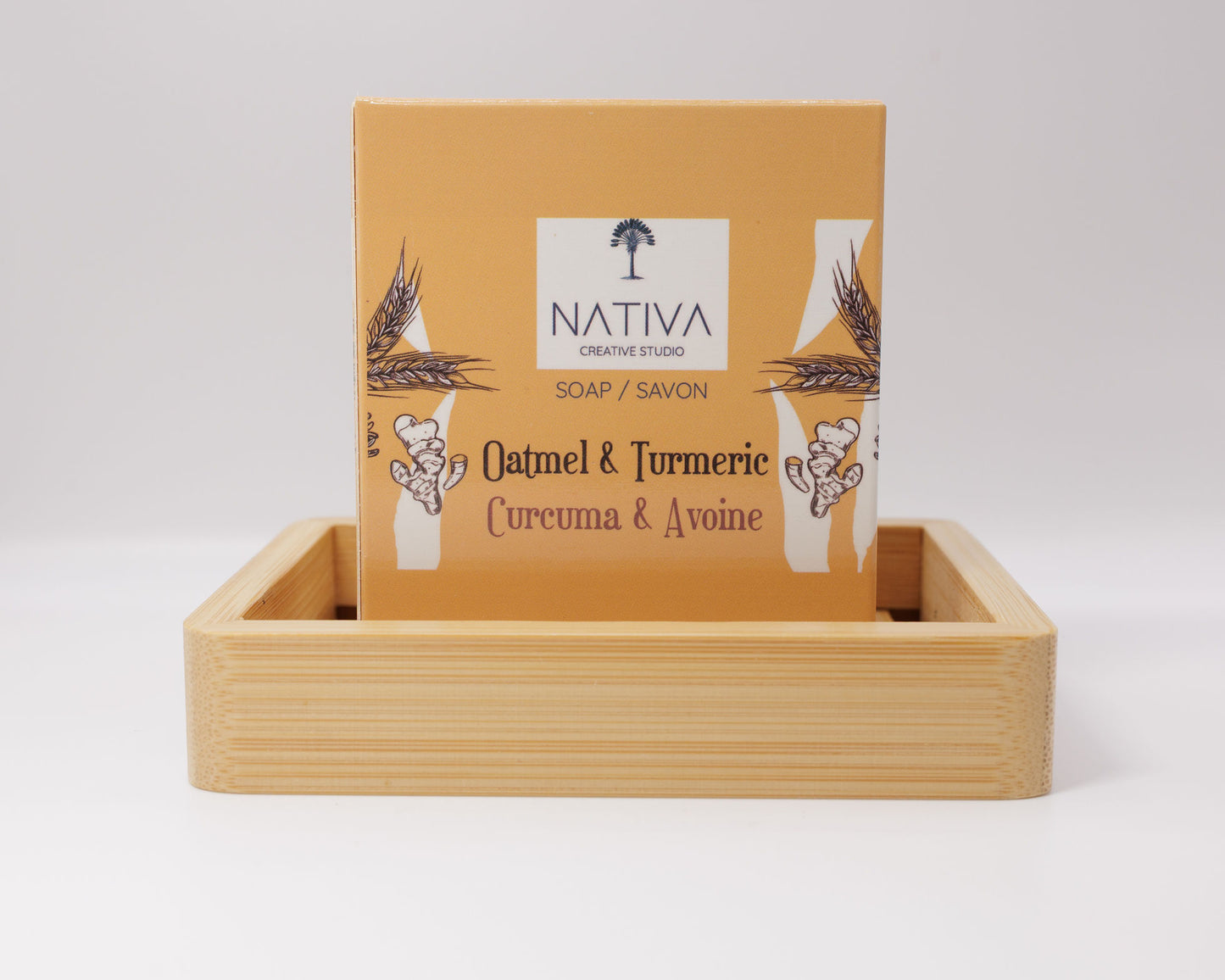 Barre de savon au curcuma et à l'avoine