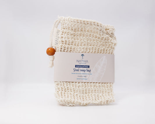 Bolsa de jabón exfoliante de sisal